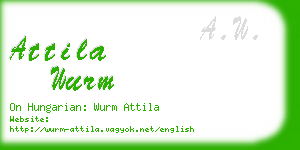 attila wurm business card